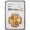 Image 1 : 1927 $20 St. Gaudens Double Eagle Gold Coin NGC MS65