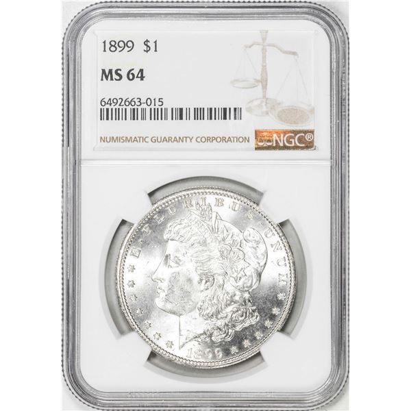 1899 $1 Morgan Silver Dollar Coin NGC MS64