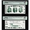 Image 1 : Set of Giori Test Note Washington & Lincoln Memorial PMG Superb Gem Unc 67EPQ