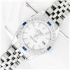 Rolex Ladies Stainless Steel White Index Sapphire and Diamond Datejust Wristwatch