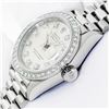 Image 4 : Rolex Ladies Platinum Factory Diamond President Wristwatch With Rolex Box