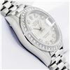 Image 5 : Rolex Ladies Platinum Factory Diamond President Wristwatch With Rolex Box