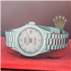 Image 9 : Rolex Ladies Platinum Factory Diamond President Wristwatch With Rolex Box