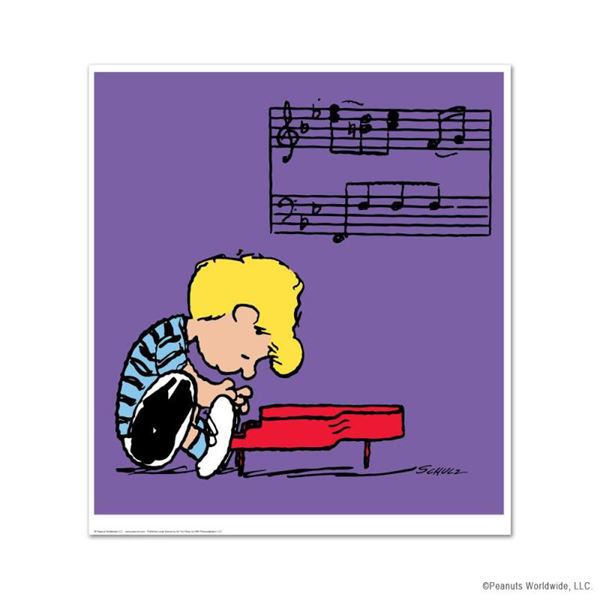 Peanuts  Schroeder  Limited Edition Giclee On Paper