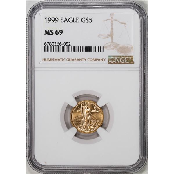 1999 $5 American Gold Eagle Coin NGC MS69