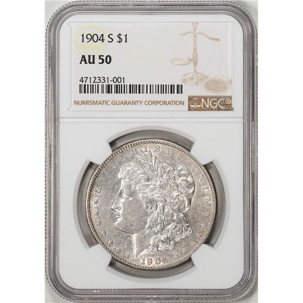 1904-S $1 Morgan Silver Dollar Coin NGC AU50