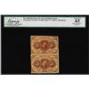 Image 1 : Uncut Sheet of (2) 1862 First Issue 5 Cent Fractional Note Fr.1230 Legacy Choice New 63