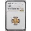 Image 1 : 2016 $5 American Gold Eagle Coin NGC MS70