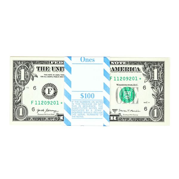 Pack of (100) Consecutive 2017A $1 Federal Reserve STAR Notes Atlanta