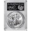 Image 1 : 2021-(S) Ty. 1 $1 American Silver Eagle Coin PCGS MS70 Cleveland Signature FDOI