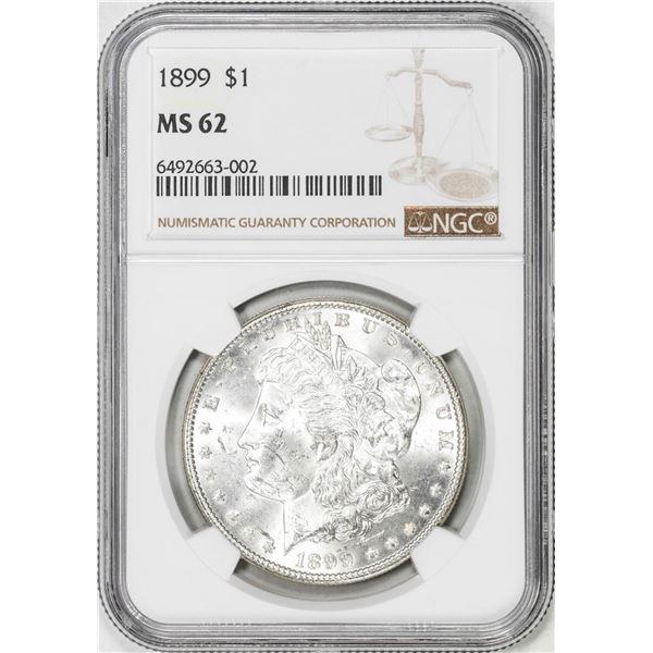 1899 $1 Morgan Silver Dollar Coin NGC MS62