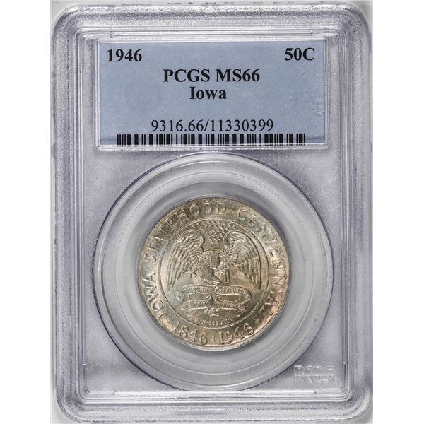 1946 Iowa Centennial Commemorative Half Dollar Coin PCGS MS66