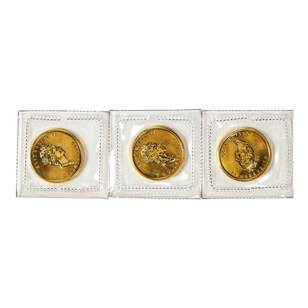 Lot of (3) Sealed 1999 Canadian $5 Maple Leaf Gold Coins