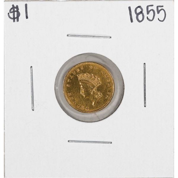 1855 Type 2 $1 Indian Princess Head Gold Coin