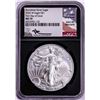 Image 1 : 2020-W $1 Burnished American Silver Eagle Coin NGC MS70 Mercanti Signature