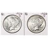 Image 1 : Lot of (2) 1926-D $1 Peace Silver Dollar Coins