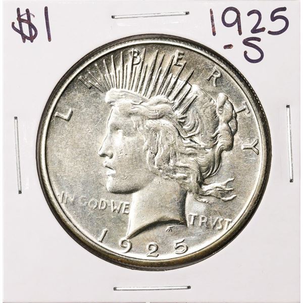 1925-S $1 Peace Silver Dollar Coin