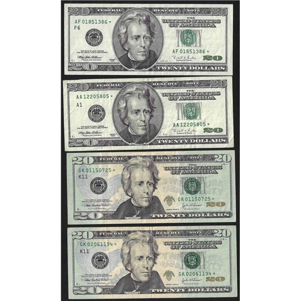 Lot of 1996 & 2004A $20 Federal Reserve Star Notes