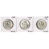 Image 1 : Set of 1938 P/D/S Texas Independence Centennial Commemorative Half Dollar Coins