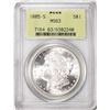 Image 1 : 1885-S $1 Morgan Silver Dollar Coin PCGS MS63 Old Green Holder
