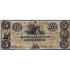 Image 1 : 1858 $5 Bank of Augusta, Georgia Obsolete Note