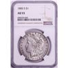 Image 1 : 1885-S $1 Morgan Silver Dollar Coin NGC AU53