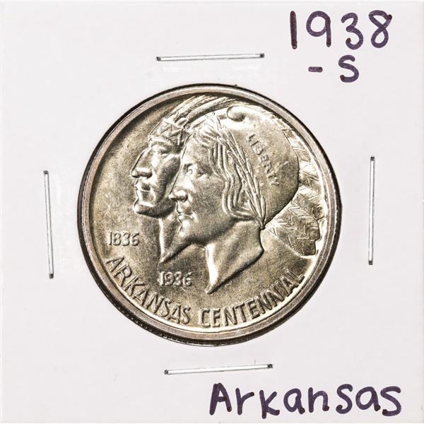 1938-S Arkansas Centennial Commemorative Half Dollar Coin