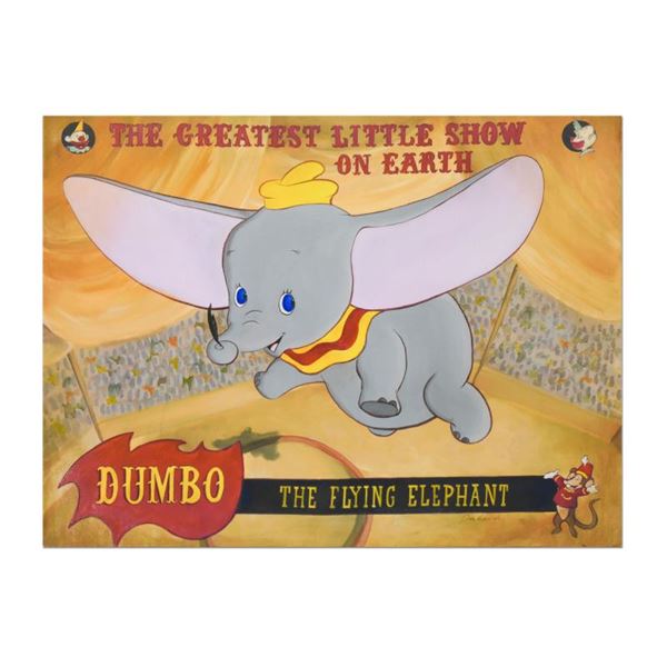 Tricia Buchanan-Benson "Big Top Dumbo" Limited Edition Chiarograph On Canvas