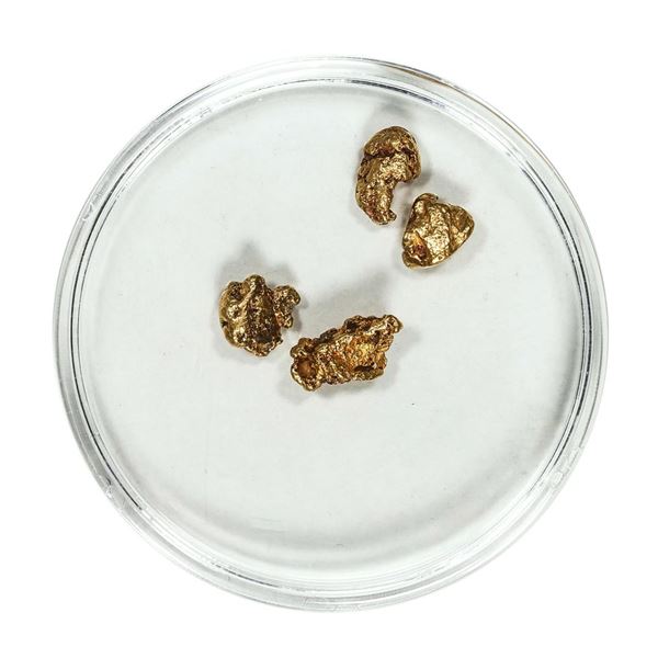 Gold Nuggets 2.43 Grams Total Weight