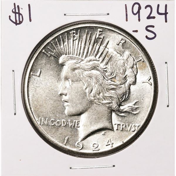 1924-S $1 Peace Silver Dollar Coin