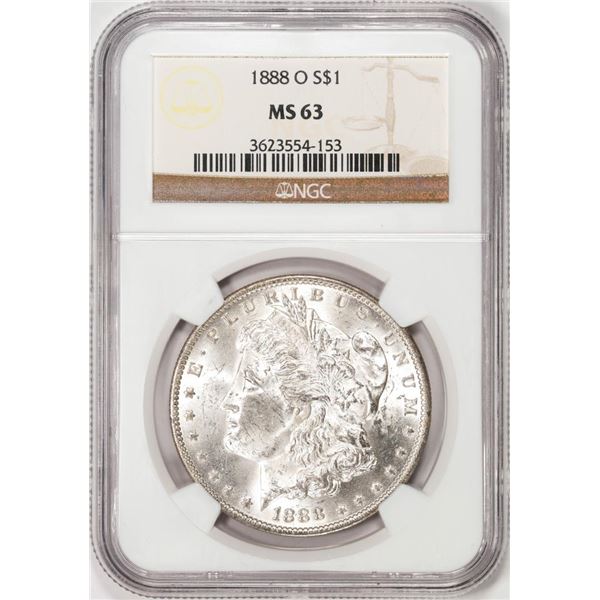 1888-O $1 Morgan Silver Dollar Coin NGC MS63