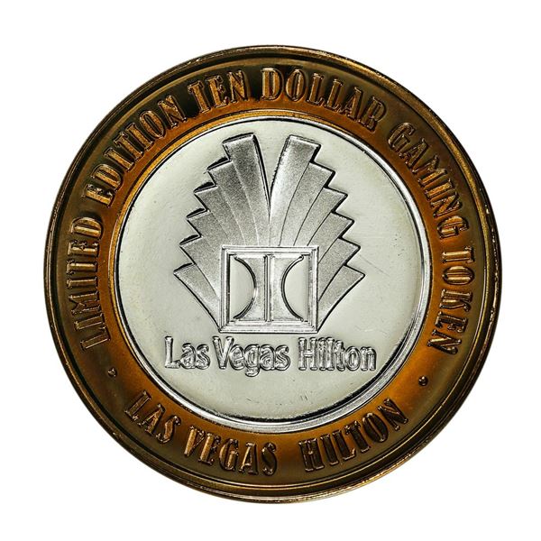 .999 Silver Hilton Las Vegas, Nevada $10 Casino Limited Edition Gaming Token