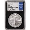 Image 1 : 2021 Type 2 $1 American Silver Eagle Coin NGC MS70 FDOI Edmund Moy Signature