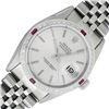 Image 1 : Rolex Mens Stainless Steel Silver Index Ruby and Diamond Wristwatch