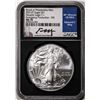 Image 1 : 2021(P) Type 1 $1 American Silver Eagle Coin NGC MS70 FDI W/Edmund C. Moy Signature