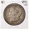 Image 1 : 1891-CC $1 Morgan Silver Dollar Coin
