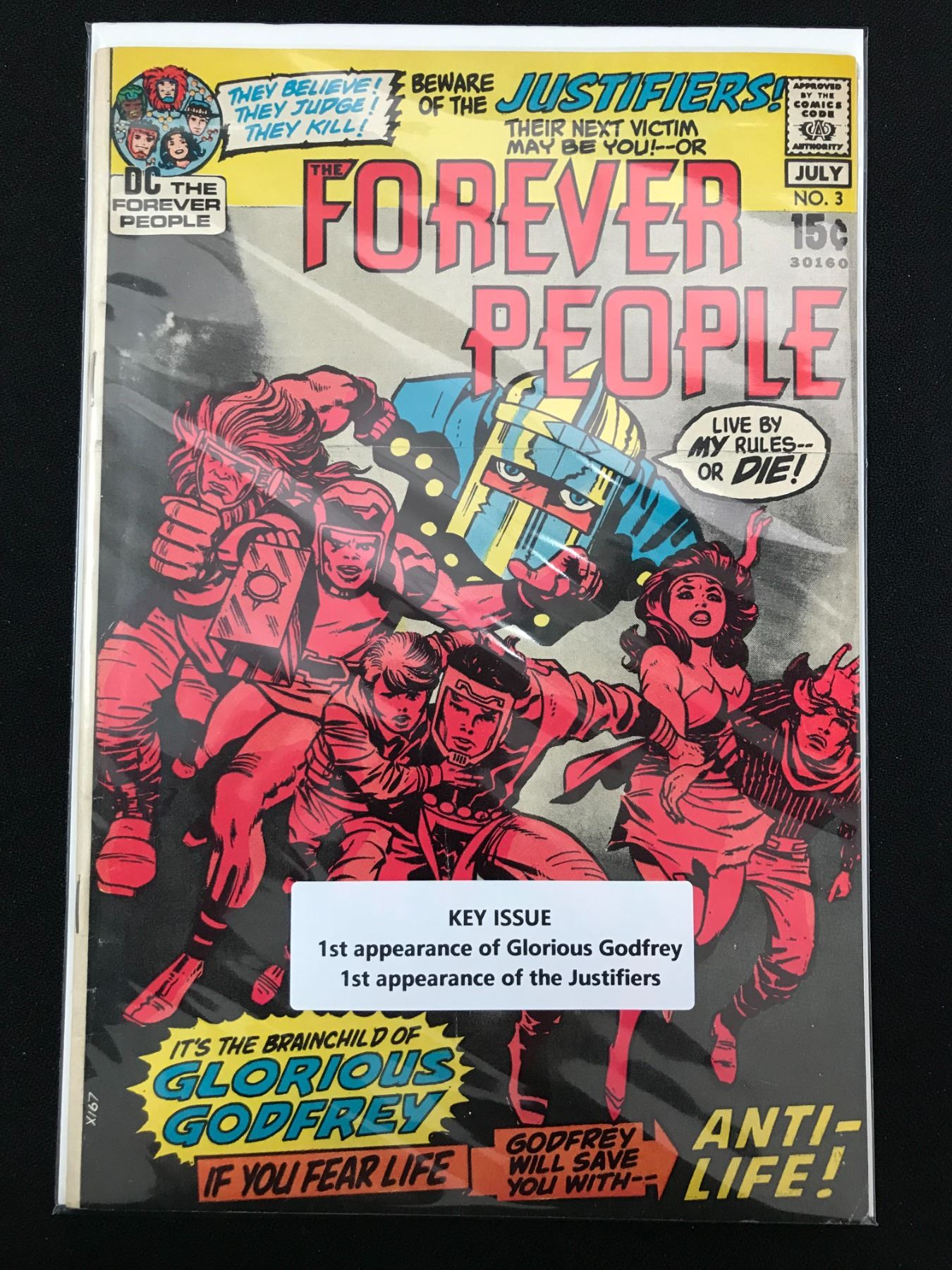 Justifiers Dc DC COMICS NO.3 THE FOREVER PEOPLE ( 1ST APP OF GLORIOUS GODREY AND THE ...