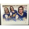 Image 1 : SLAPSHOT MOVIE THE HANSON BROTHERS TRIPLE SIGNED 8 X 10 (JSA COA)