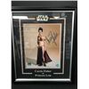 Image 1 : CARRY FISHER SIGNED AND CUSTOM FRAMED PRINCESS LEIA DISPLAY (STAR WARS/ AJ COA)
