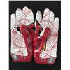 Image 2 : RICKY SEALS JONES DUAL SIGNED GAME USED FOOTBALL GLOVES (PHOTO MATCH INCLUDED CARDINALS COA)