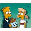 Image 1 : Zooey Deschanel Autographed 'The Simpsons' 8X10 Photo (Frozen Pond COA)