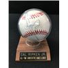 Image 1 : CAL RIPKEN JR. SIGNED RAWLINGS BASEBALL IN CASE