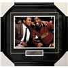 Image 1 : MAGIC JOHNSON SIGNED AND CUSTOM FRAMED 16 X 20 WITH MUHAMMAD ALI (FROZEN POND COA)