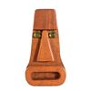 Image 2 : AMATEUR CARVED TIKI MASK VARIATION OF OCEANIC ARTS "POLYNESIAN MASK" WITH WIDE MOUTH & GREEN GLASS M