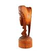 Image 2 : VINTAGE CARVED TIKI GOD FIGURE WITH TONGUE ON PEDESTAL BASE.