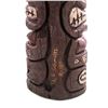 Image 6 : 8-FOOT TALL LEROY SCHMALTZ CARVED AND PAINTED FIGURAL TIKI POLE.