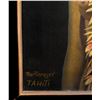Image 2 : PAINTING OF SEMI-NUDE NATIVE WOMAN ON BLACK VELVET SIGNED MARTIN ROGER,TAHITI.