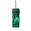 Image 2 : COLORED SWAG CHUNK LAMP GREEN WITH BLUE AND GREEN ACRYLIC JEWELS - CYLINDRICAL.
