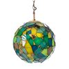 Image 2 : COLORED SWAG CHUNK LAMP WITH BLUE AND GREEN ACRYLIC SHARDS.