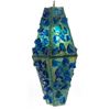 Image 3 : ACRYLIC HANGING LAMP GREEN WITH BLUE CHUNKS - TRAPEZOIDAL.